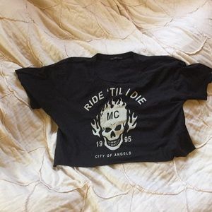 Urban outfitters moto crop t